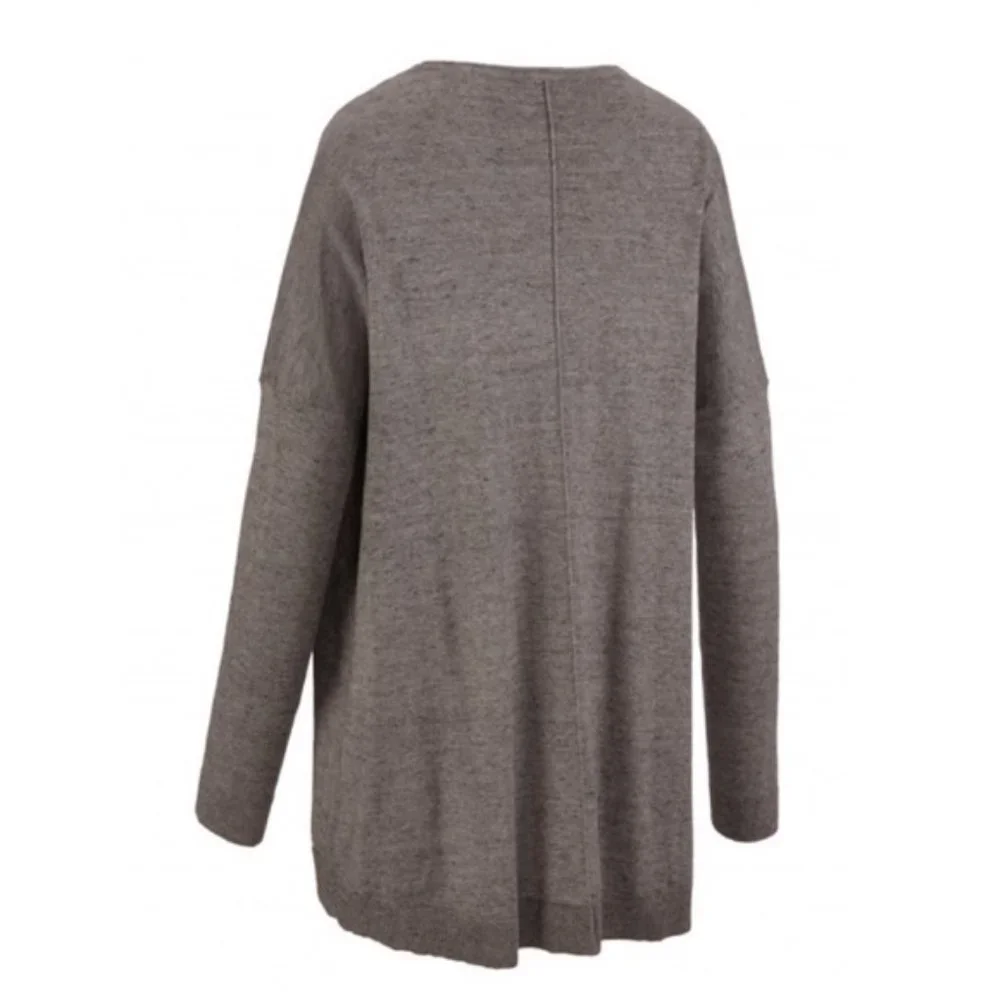 CAbi Heather Mushroom Tunic Knit Sweater Top